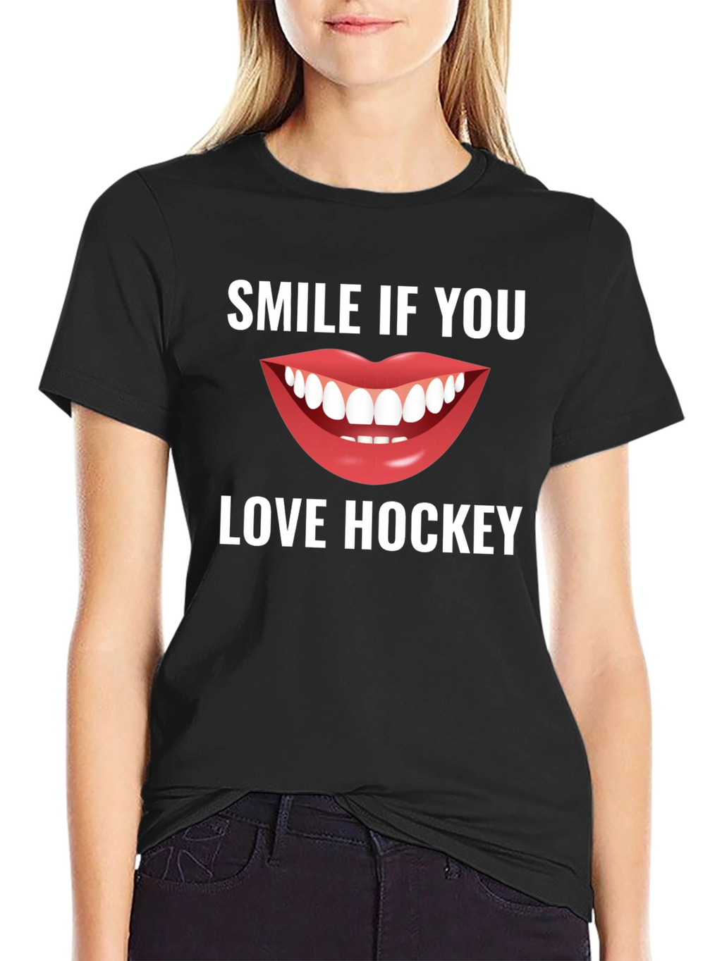 Smile If You Love Hockey T-Shirt