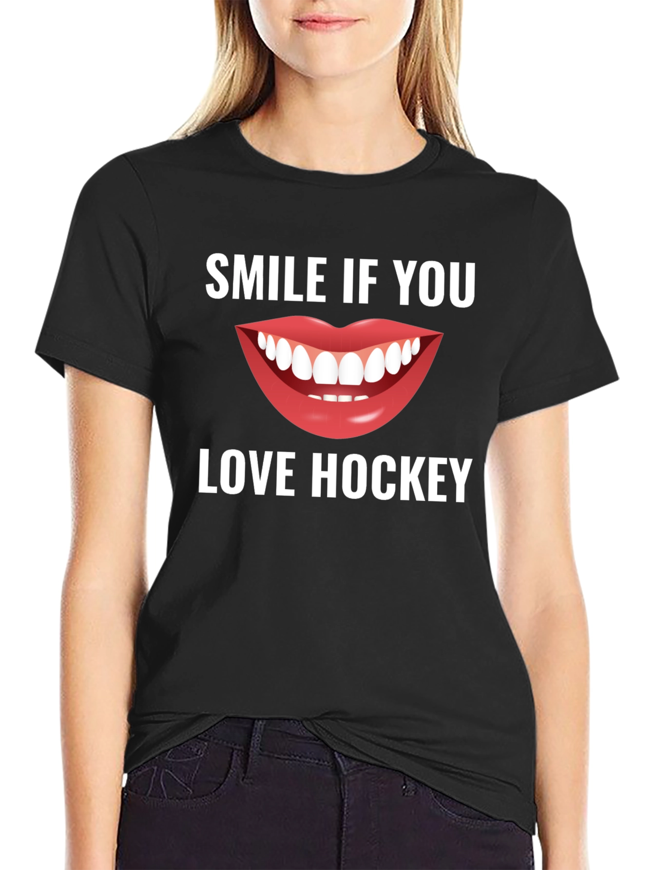 Smile If You Love Hockey T-Shirt