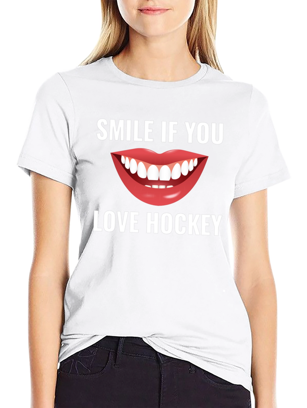 Smile If You Love Hockey T-Shirt