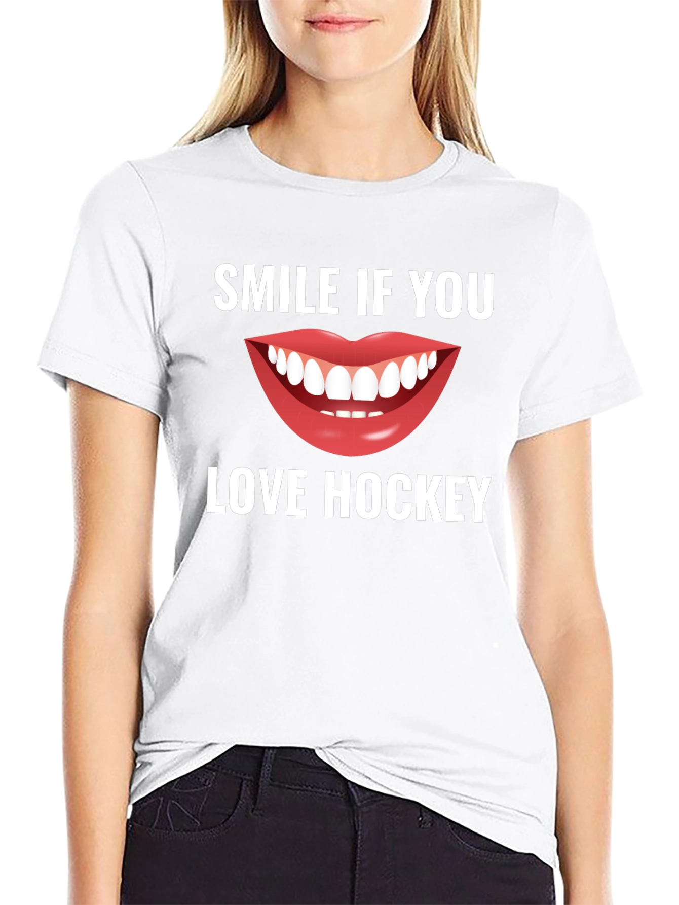 Smile If You Love Hockey T-Shirt