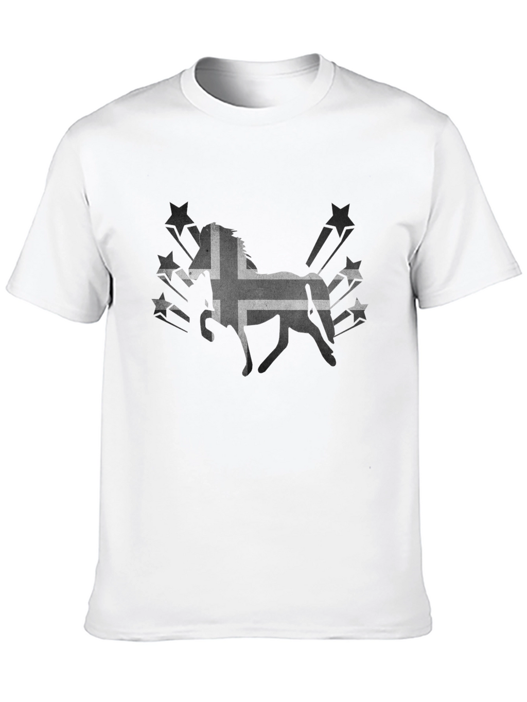 Icelandic Horse Tee - Black Graphic T-Shirt