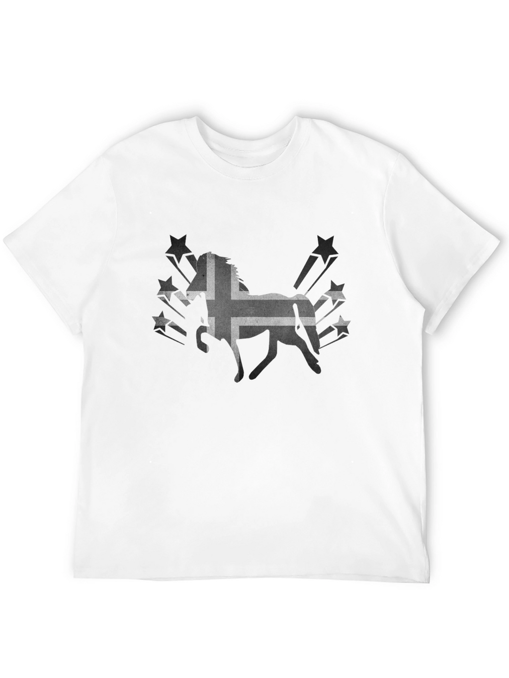 Icelandic Horse Tee - Black Graphic T-Shirt