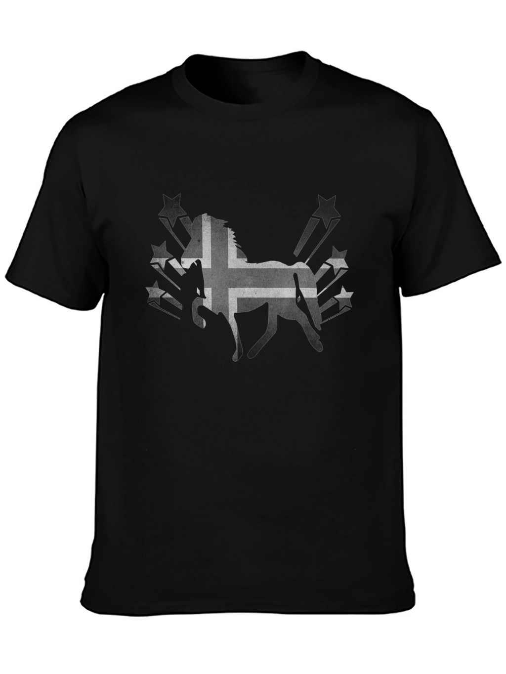 Icelandic Horse Tee - Black Graphic T-Shirt
