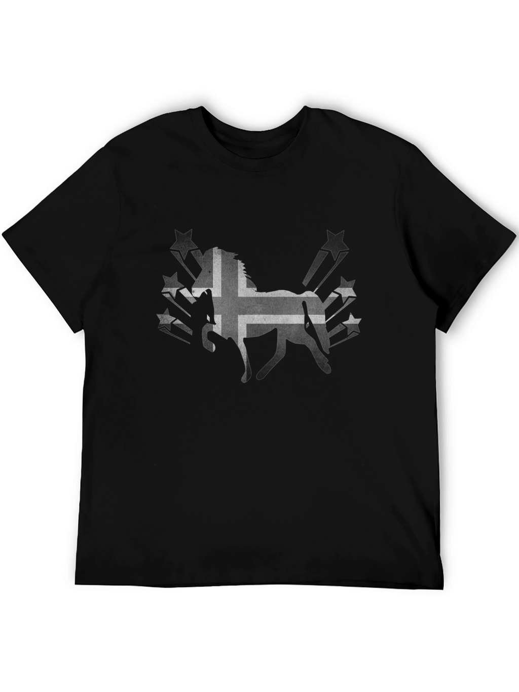 Icelandic Horse Tee - Black Graphic T-Shirt