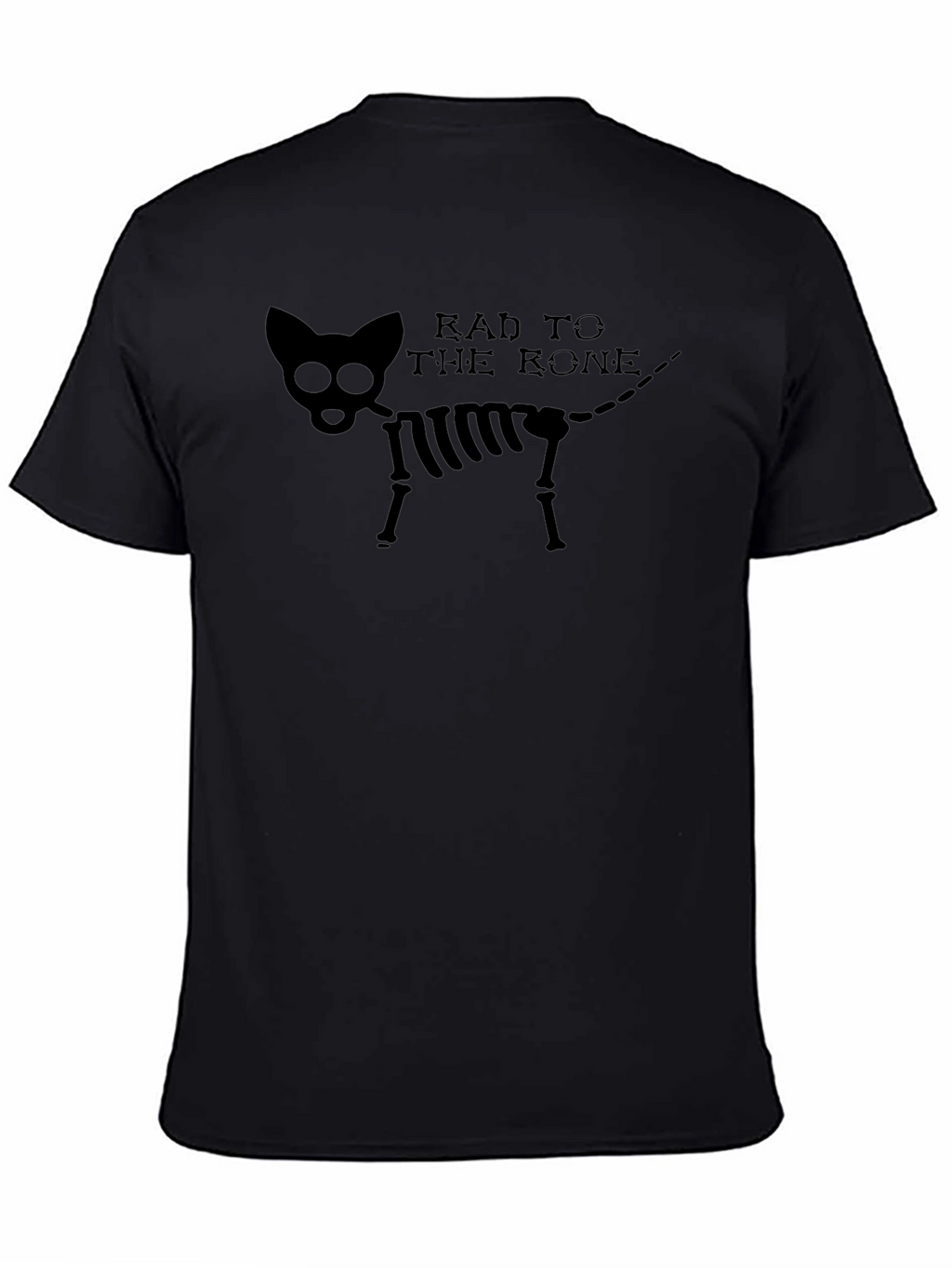 Rad to the Bone Cat Skeleton Graphic Tee