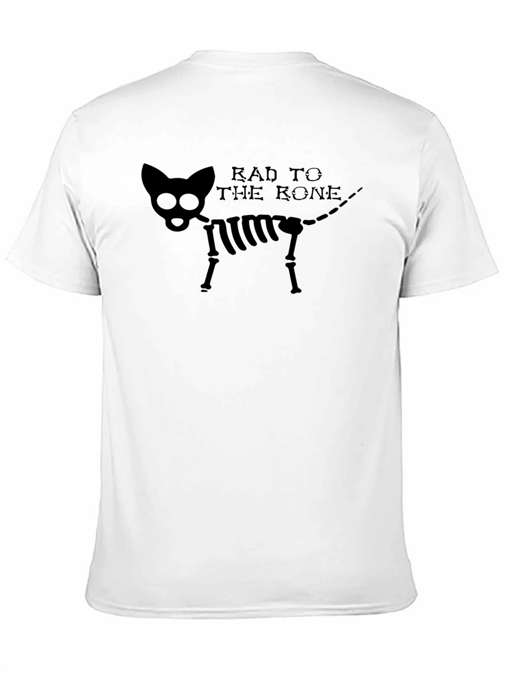 Rad to the Bone Cat Skeleton Graphic Tee