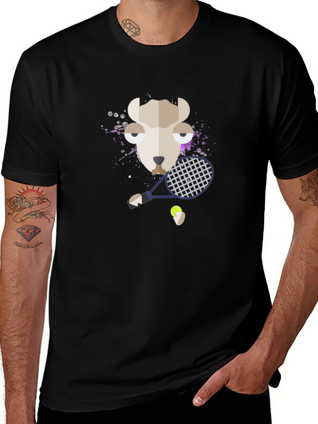 Llama Tennis Graphic Tee - Unisex
