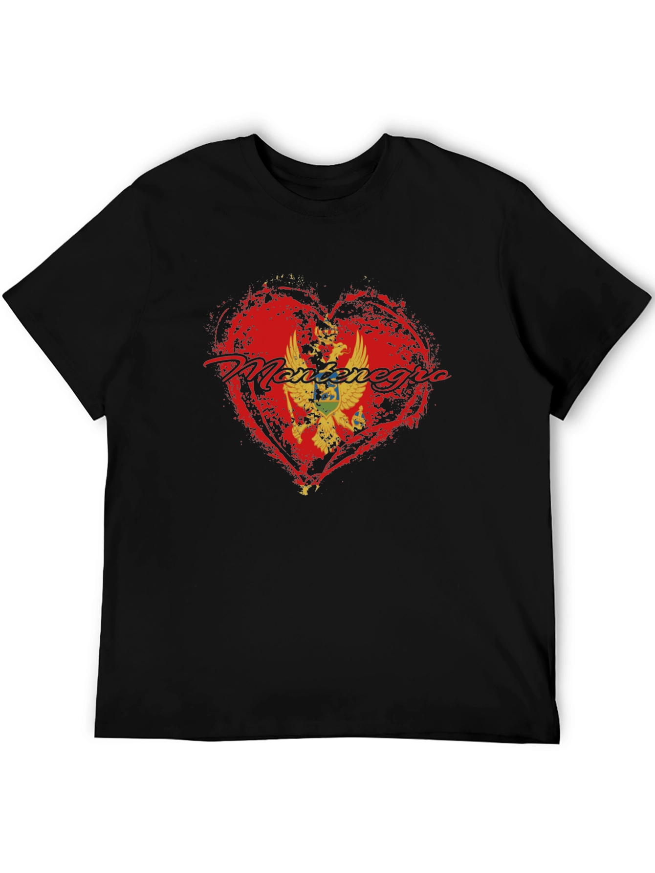 Montenegro Heart Flag Graphic T-Shirt