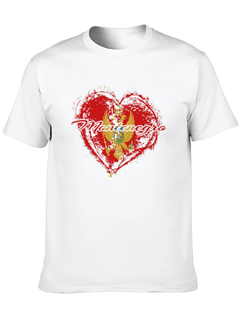 Montenegro Heart Flag Graphic T-Shirt