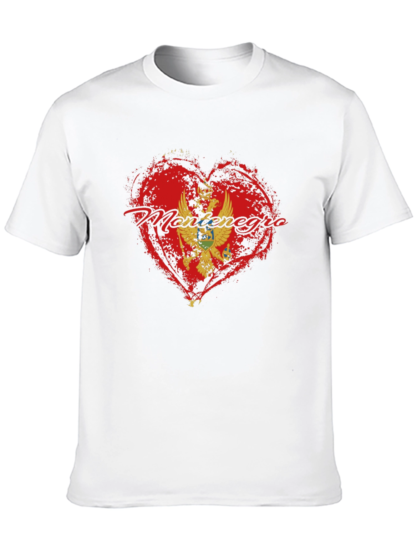 Montenegro Heart Flag Graphic T-Shirt