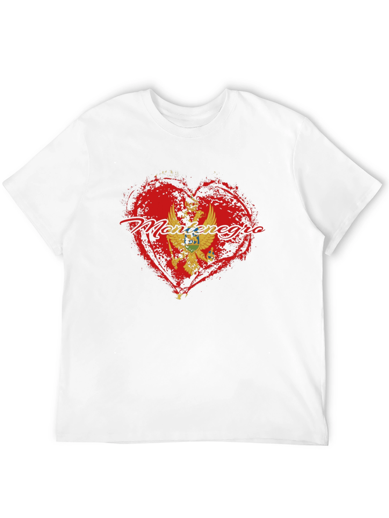 Montenegro Heart Flag Graphic T-Shirt