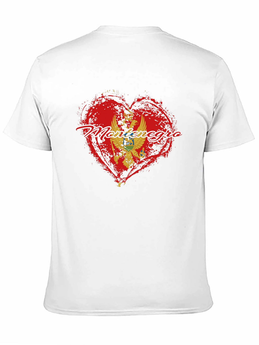 Montenegro Heart Flag Graphic T-Shirt