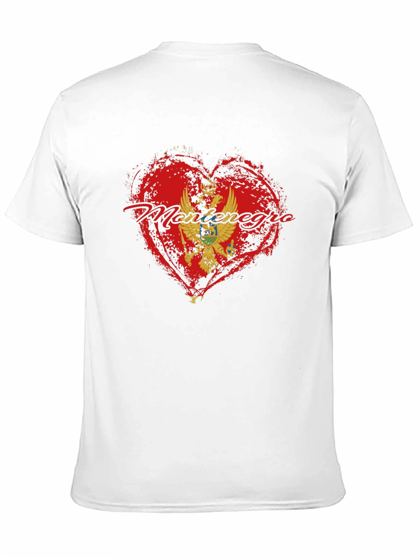 Montenegro Heart Flag Graphic T-Shirt