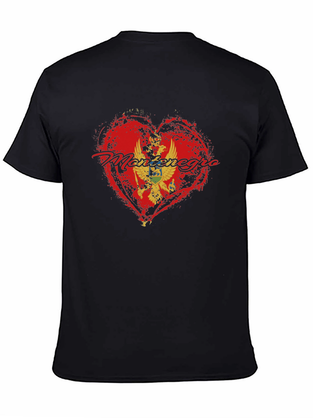 Montenegro Heart Flag Graphic T-Shirt