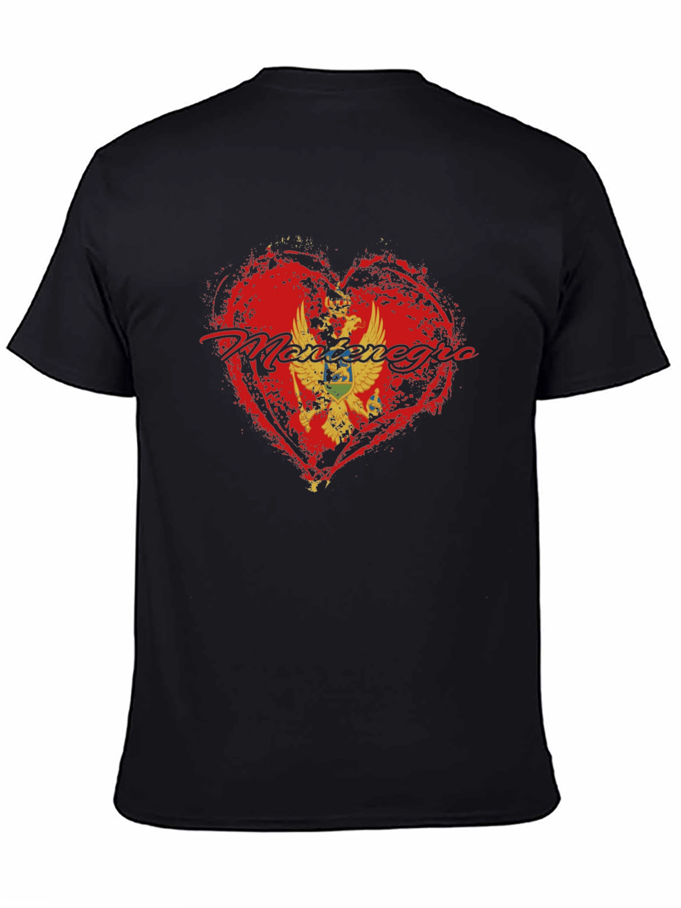 Montenegro Heart Flag Graphic T-Shirt