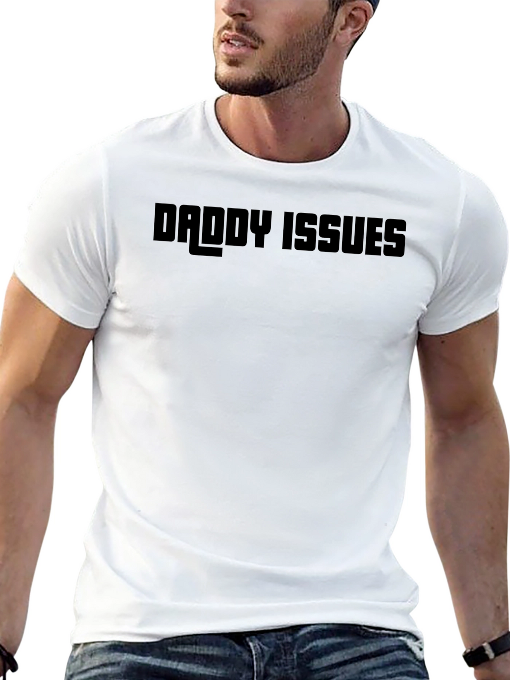 Daddy Issues Mens Black Graphic Tee