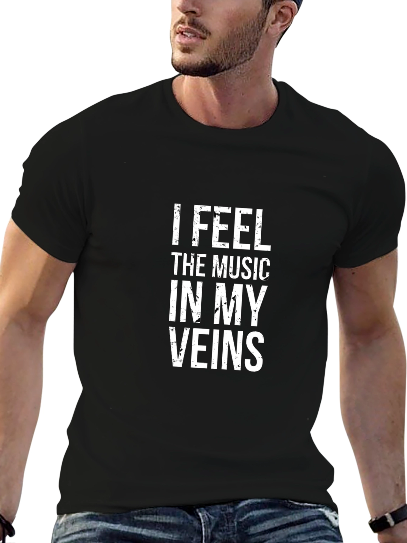 Music Lovers Black Cotton Tee