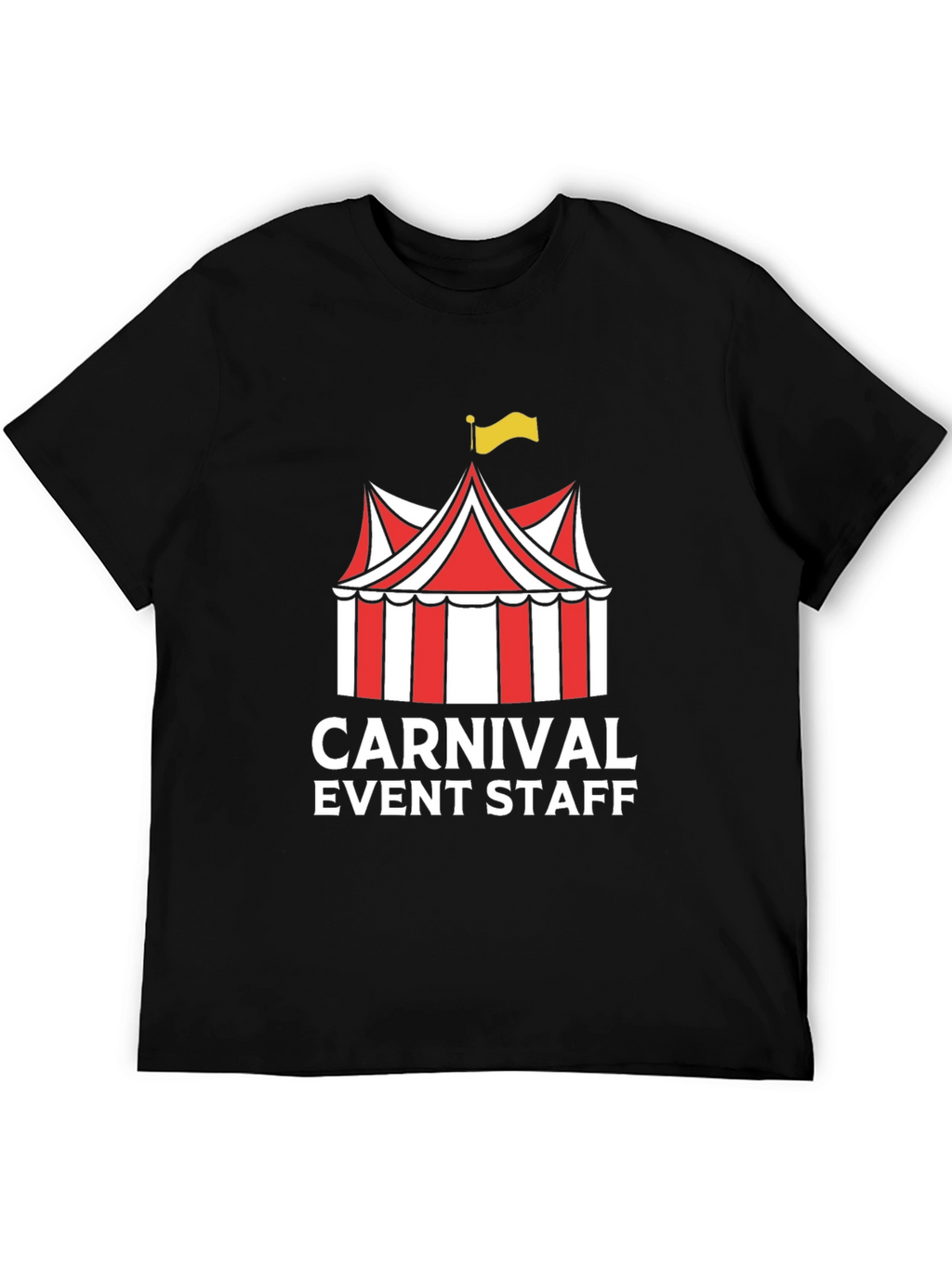 Carnival Event Staff T-Shirt - Black Crew Neck Tee