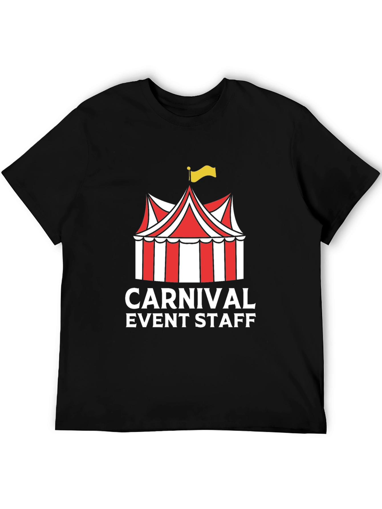 Carnival Event Staff T-Shirt - Black Crew Neck Tee