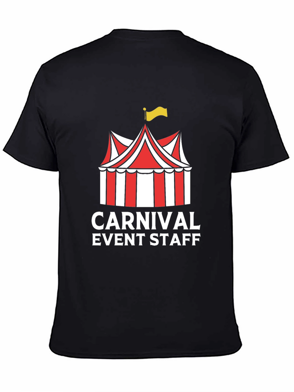 Carnival Event Staff T-Shirt - Black Crew Neck Tee