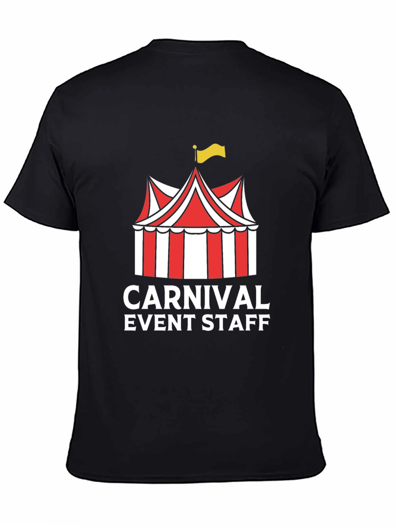 Carnival Event Staff T-Shirt - Black Crew Neck Tee