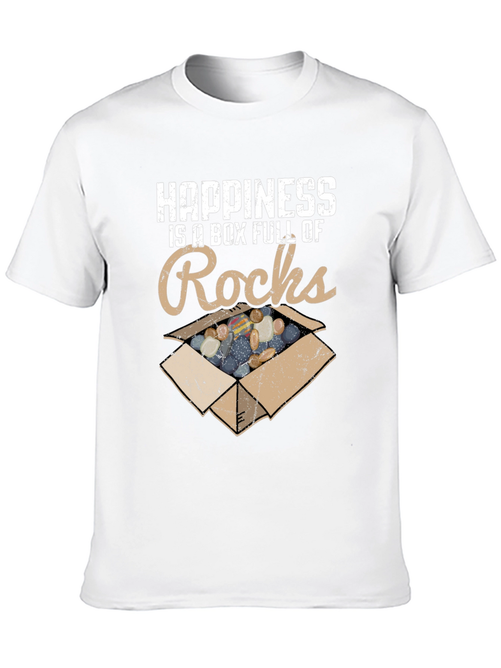 Happiness Rocks T-Shirt - Funny Rock Collector Tee