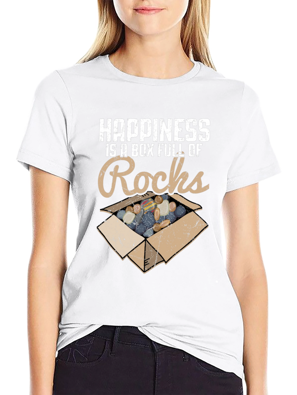 Happiness Rocks T-Shirt - Funny Rock Collector Tee