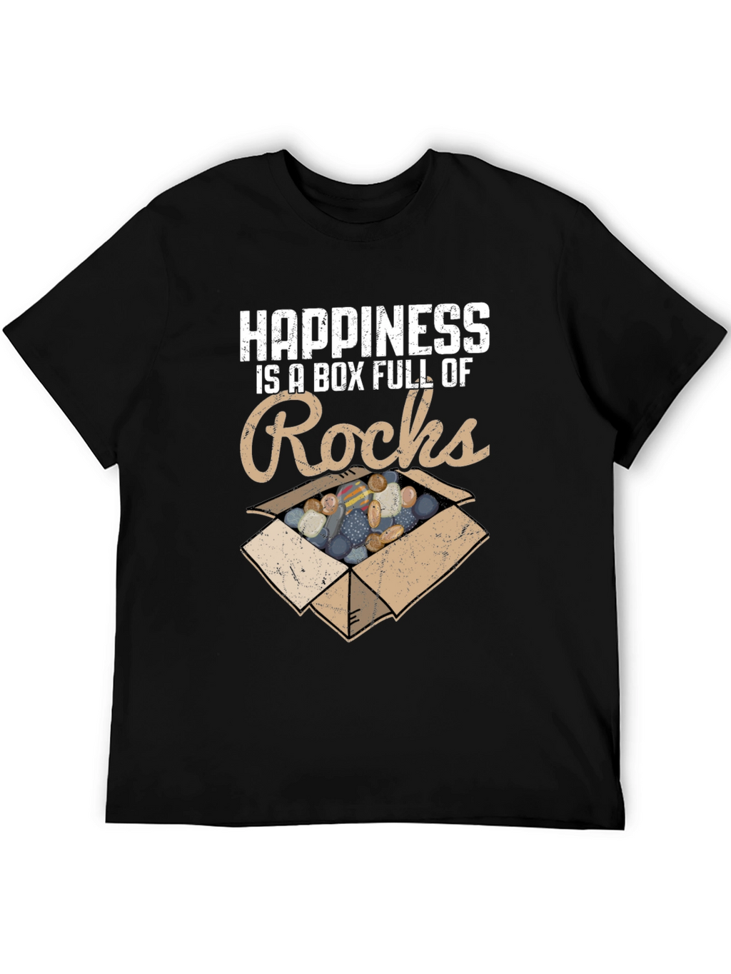 Happiness Rocks T-Shirt - Funny Rock Collector Tee