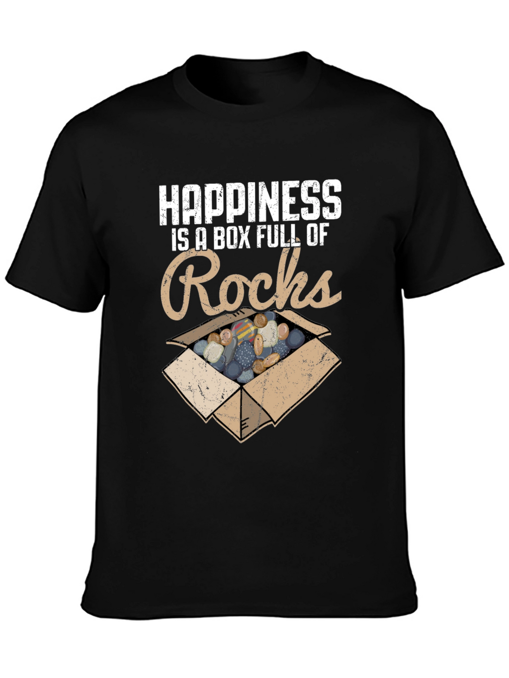Happiness Rocks T-Shirt - Funny Rock Collector Tee
