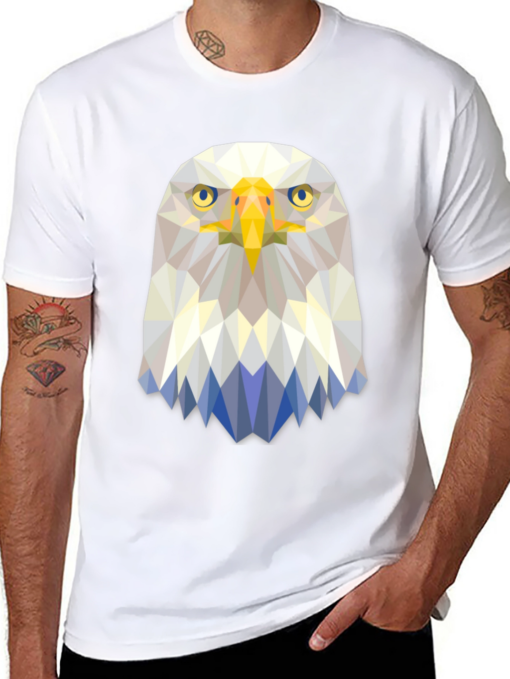 Geometric Eagle Graphic T-Shirt - Modern Design
