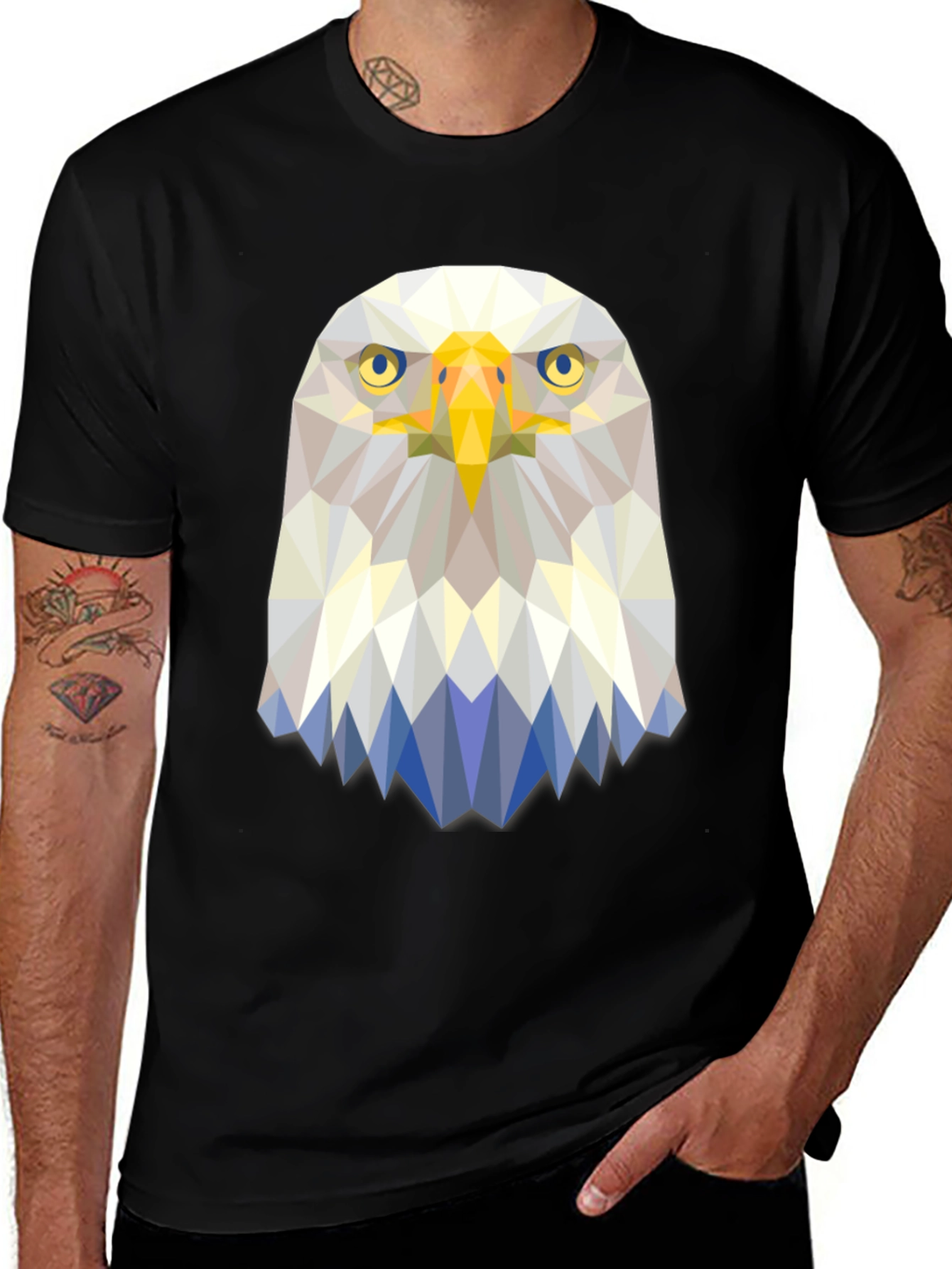 Geometric Eagle Graphic T-Shirt - Modern Design