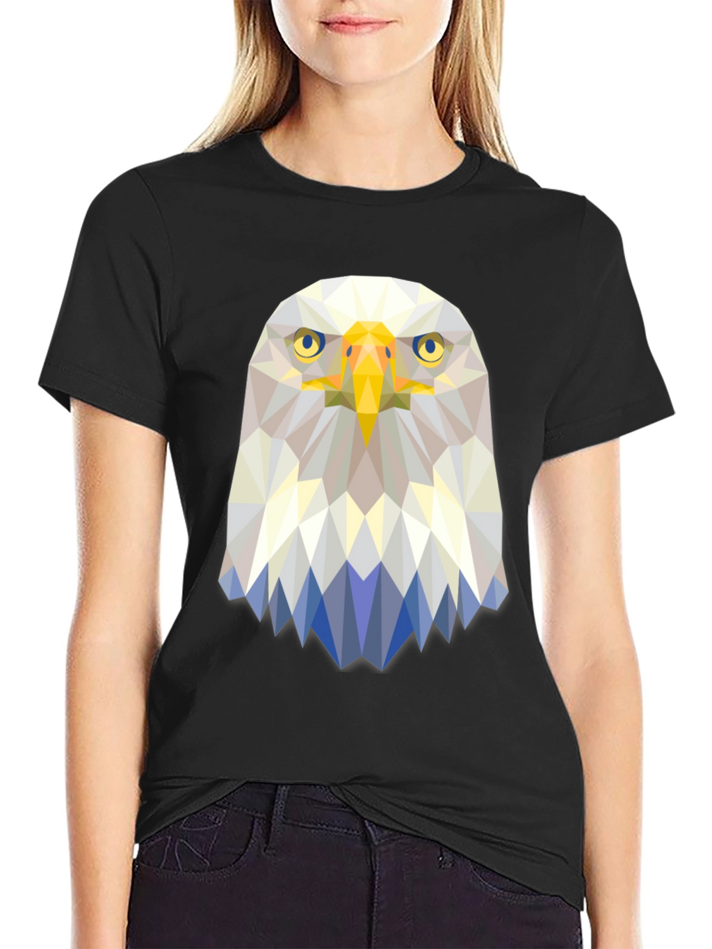 Geometric Eagle Graphic T-Shirt - Modern Design
