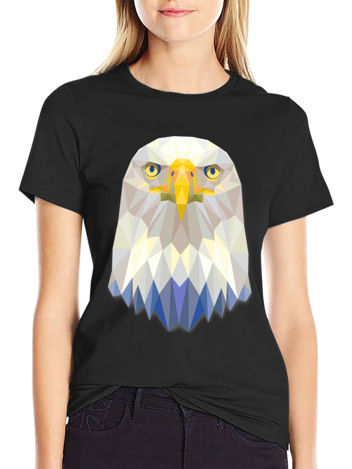 Geometric Eagle Graphic T-Shirt - Modern Design
