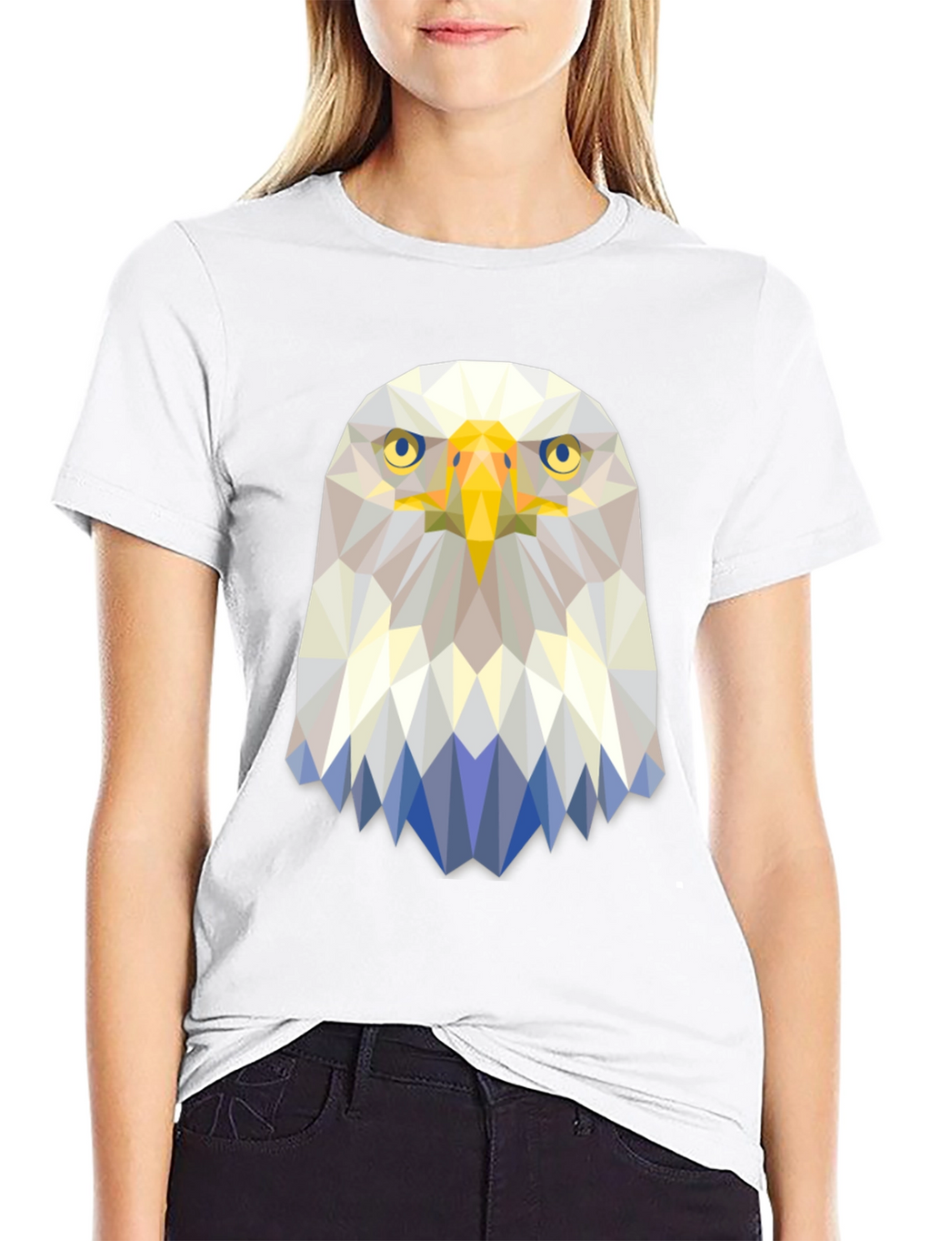 Geometric Eagle Graphic T-Shirt - Modern Design