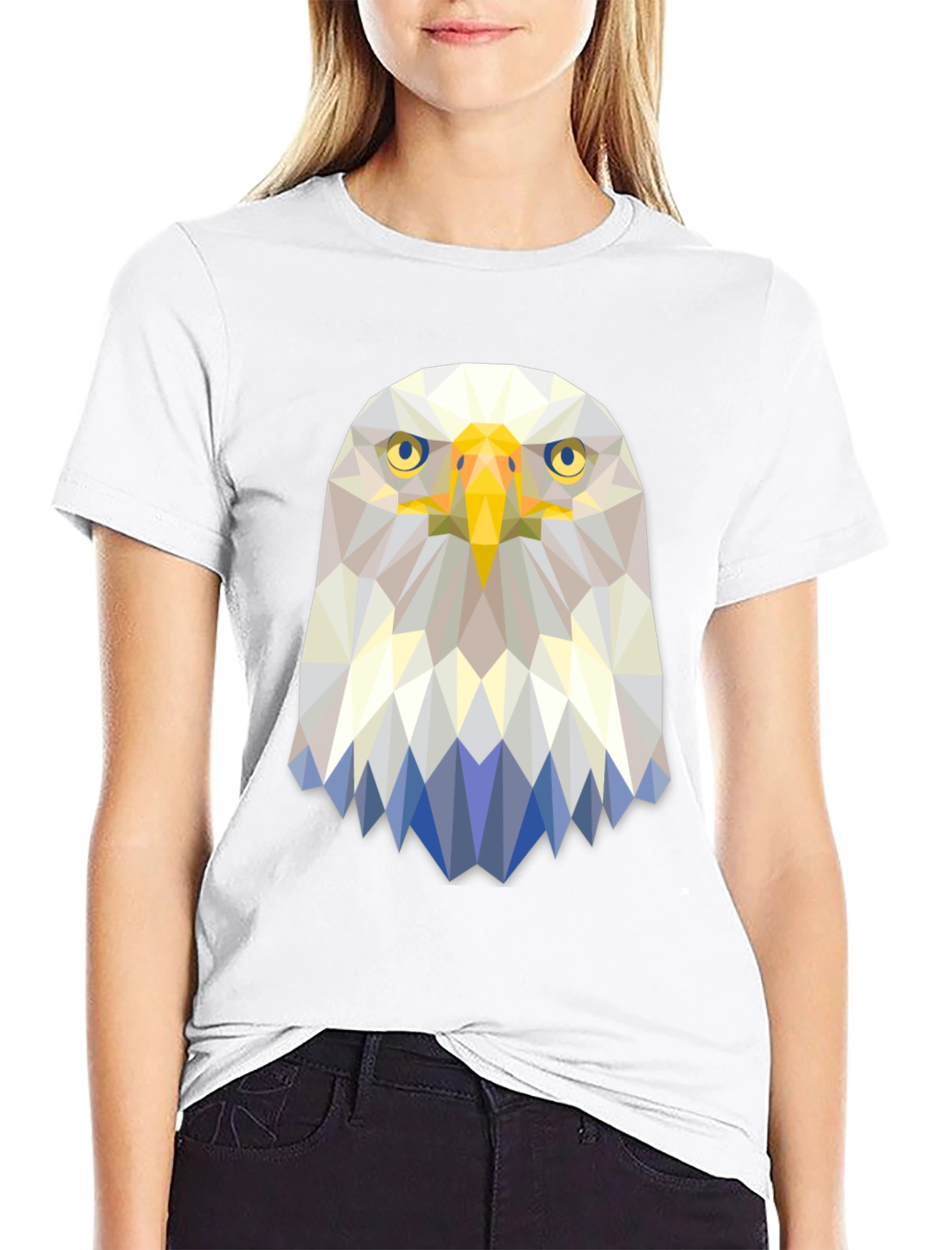 Geometric Eagle Graphic T-Shirt - Modern Design
