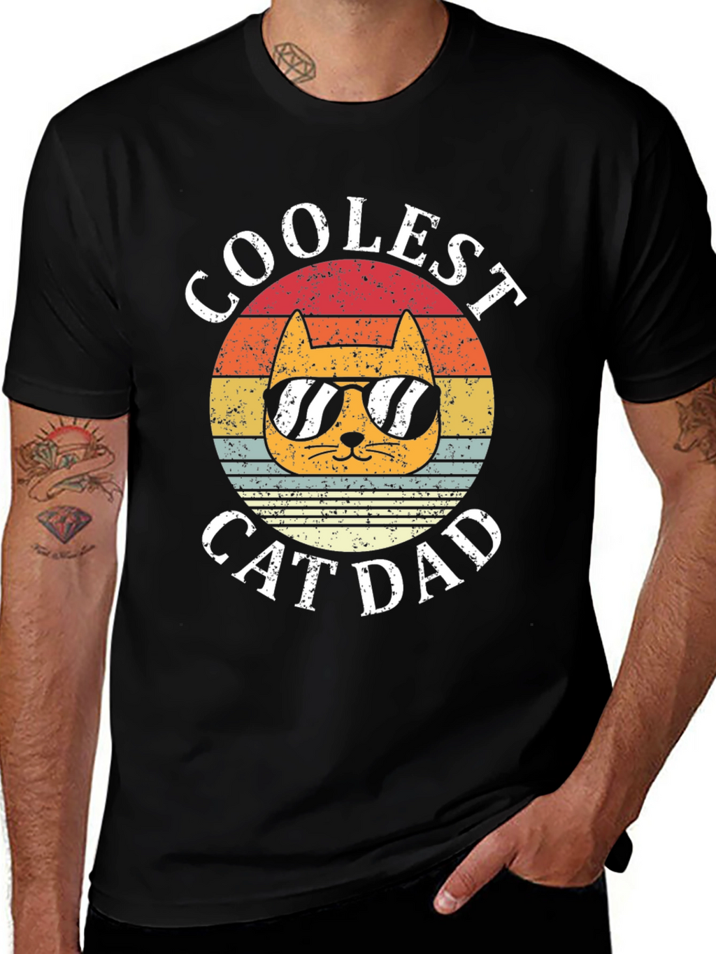Coolest Cat Dad Graphic Tee