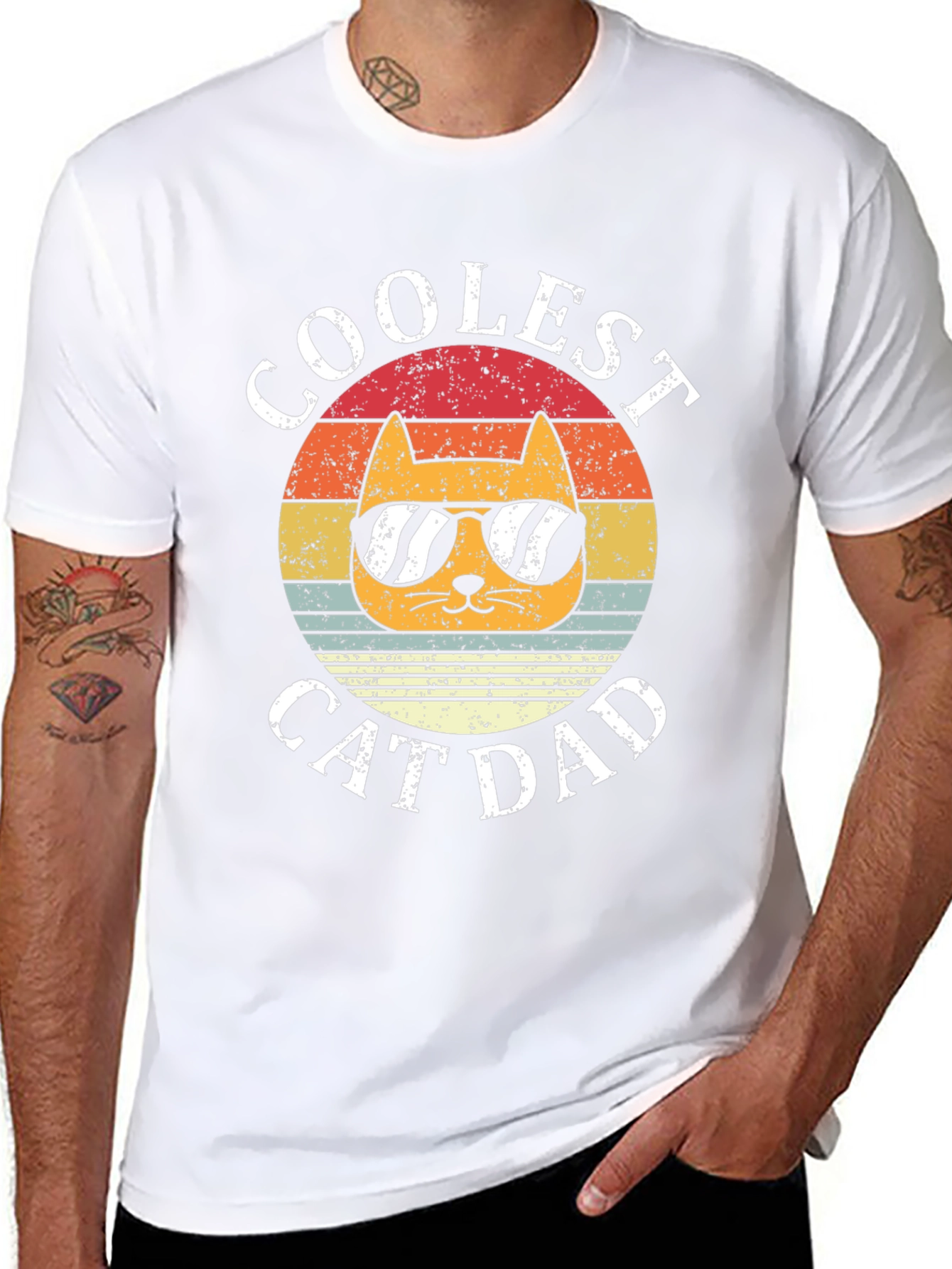 Coolest Cat Dad Graphic Tee