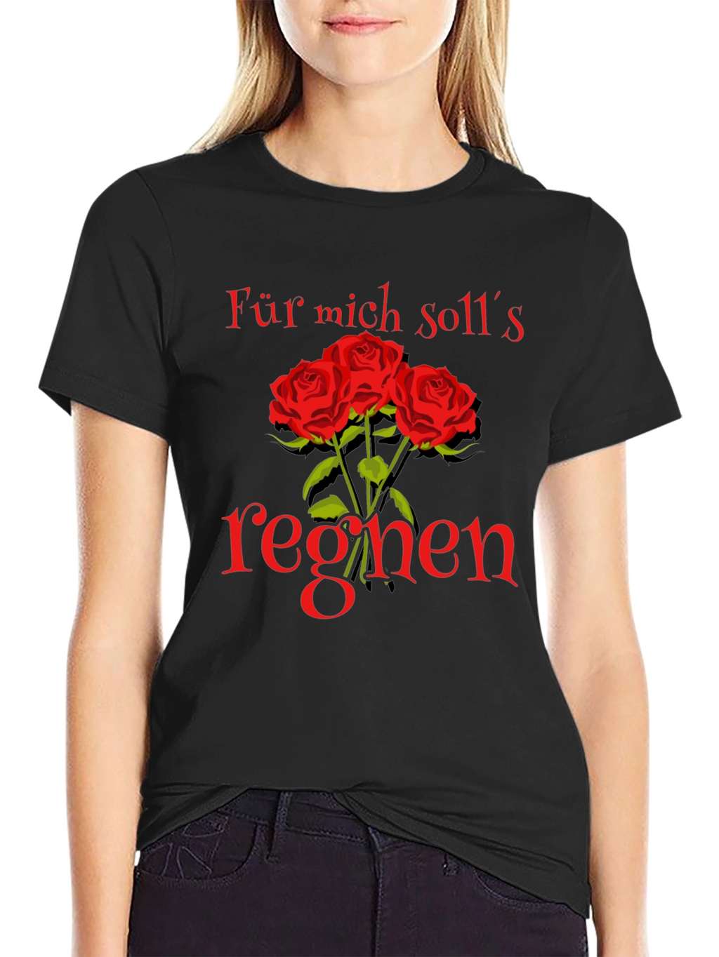 Floral Graphic Tee - Für mich solls regnen
