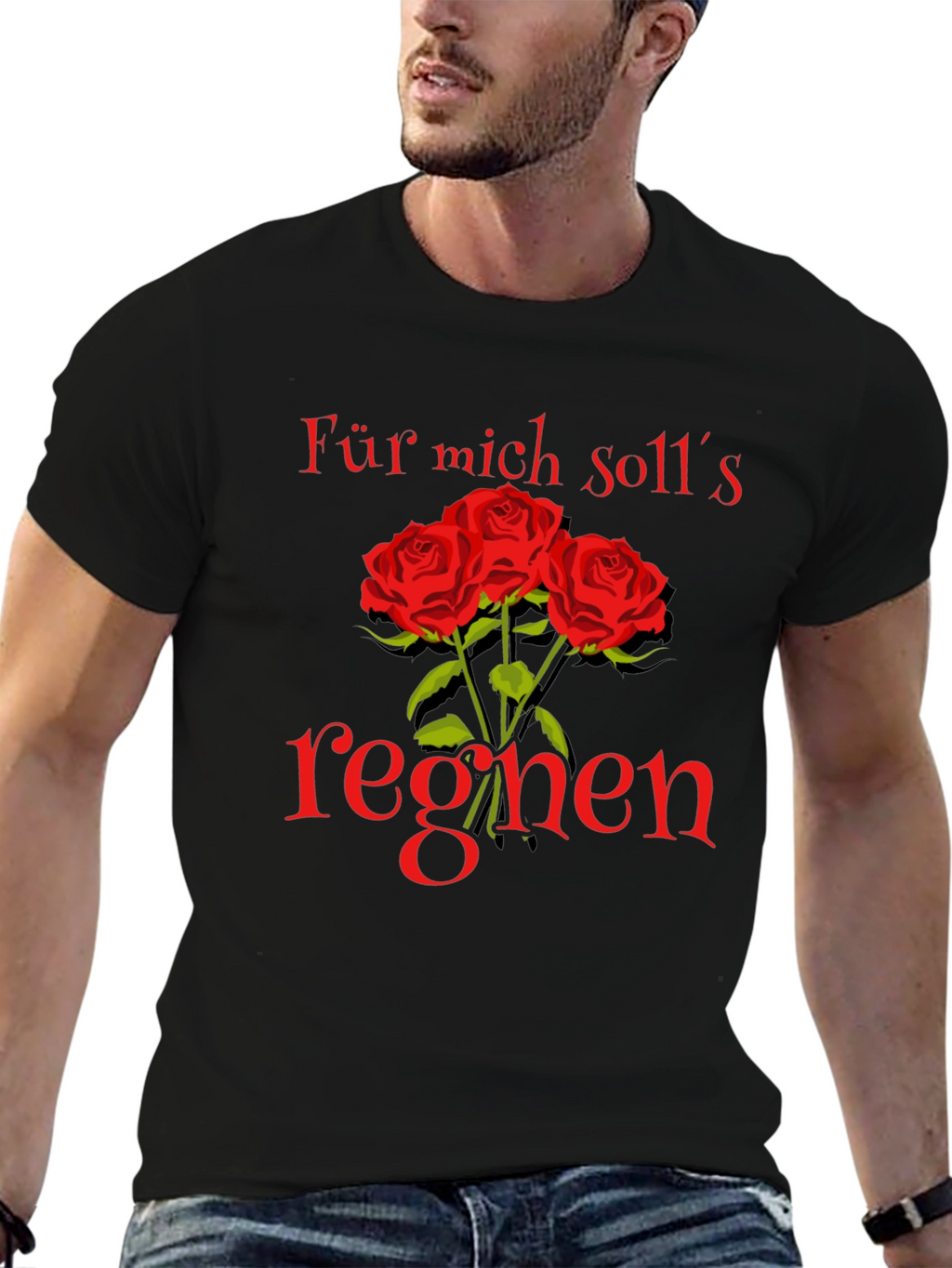 Floral Graphic Tee - Für mich solls regnen