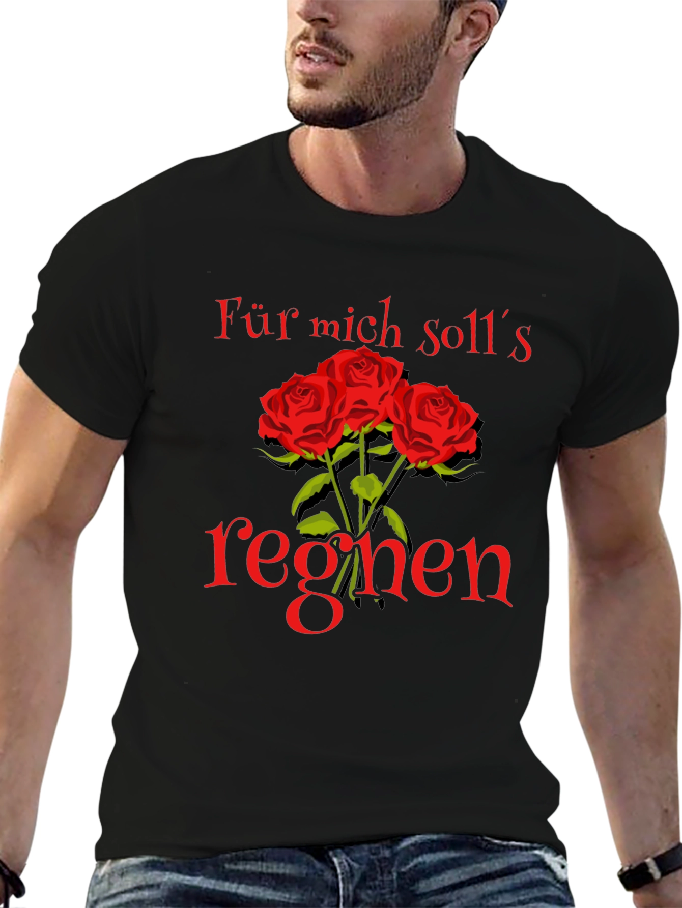Floral Graphic Tee - Für mich solls regnen