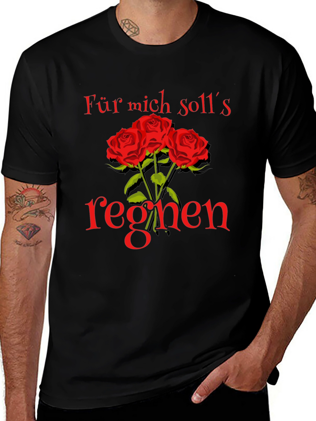 Floral Graphic Tee - Für mich solls regnen