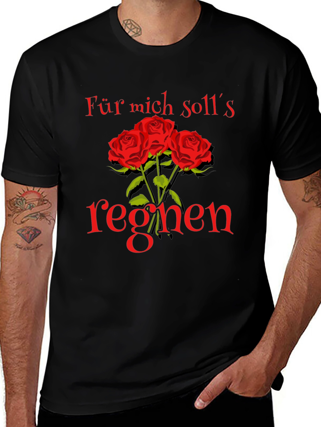 Floral Graphic Tee - Für mich solls regnen