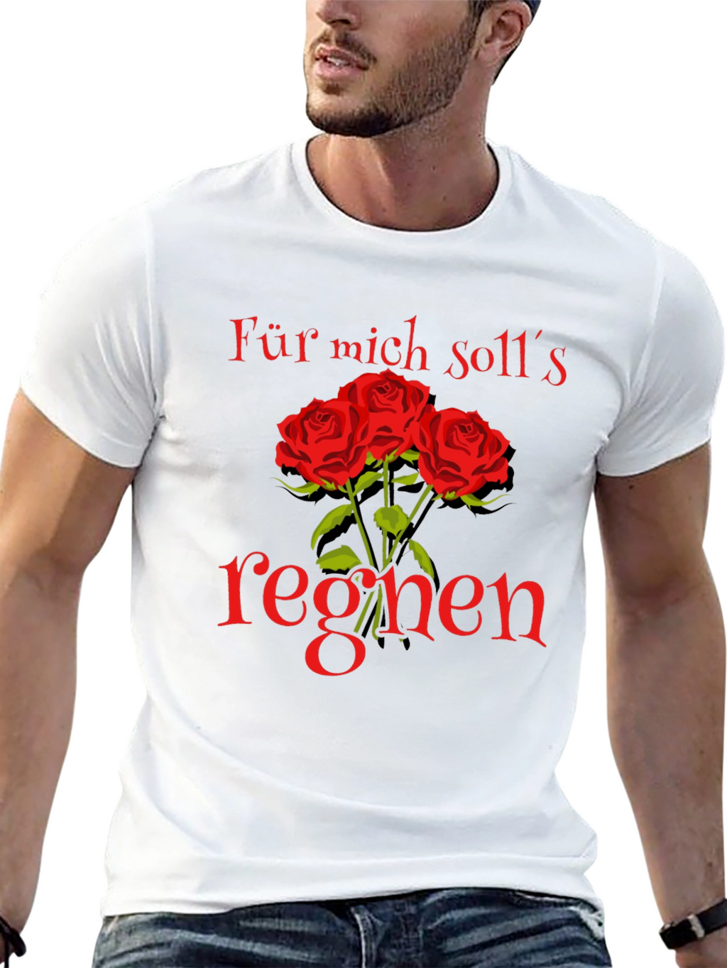 Floral Graphic Tee - Für mich solls regnen