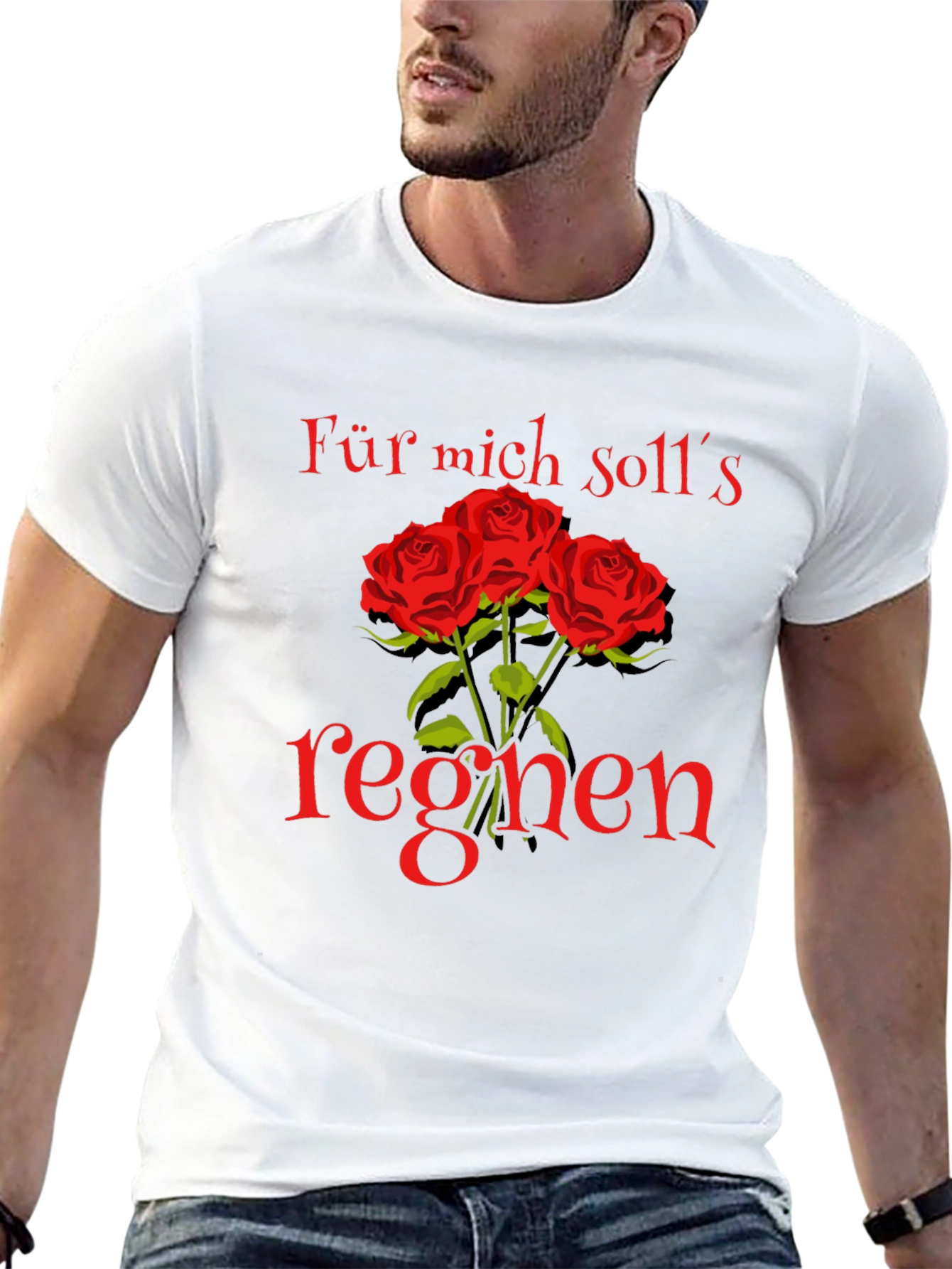 Floral Graphic Tee - Für mich solls regnen