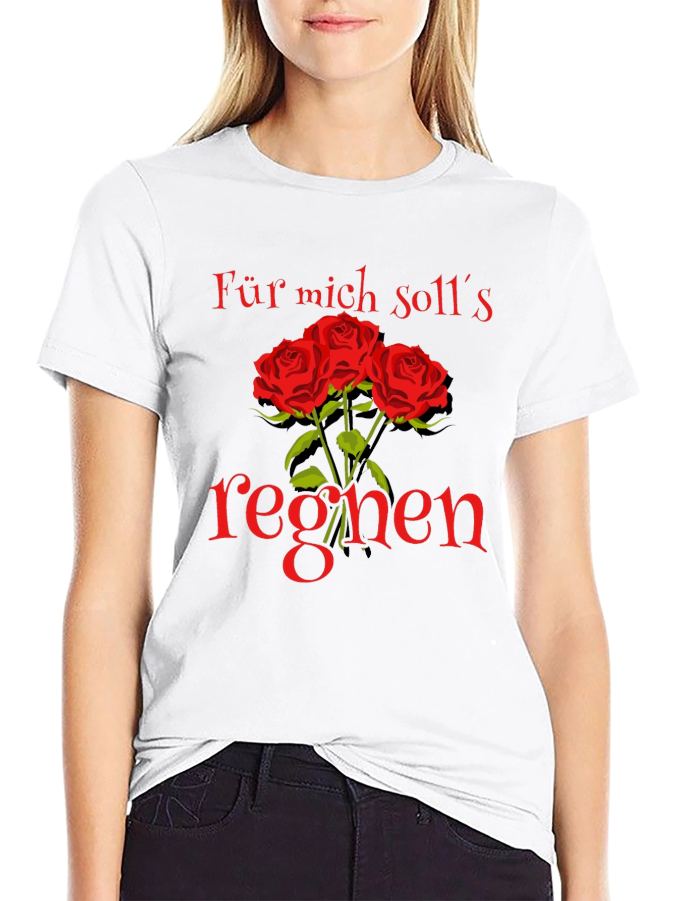 Floral Graphic Tee - Für mich solls regnen