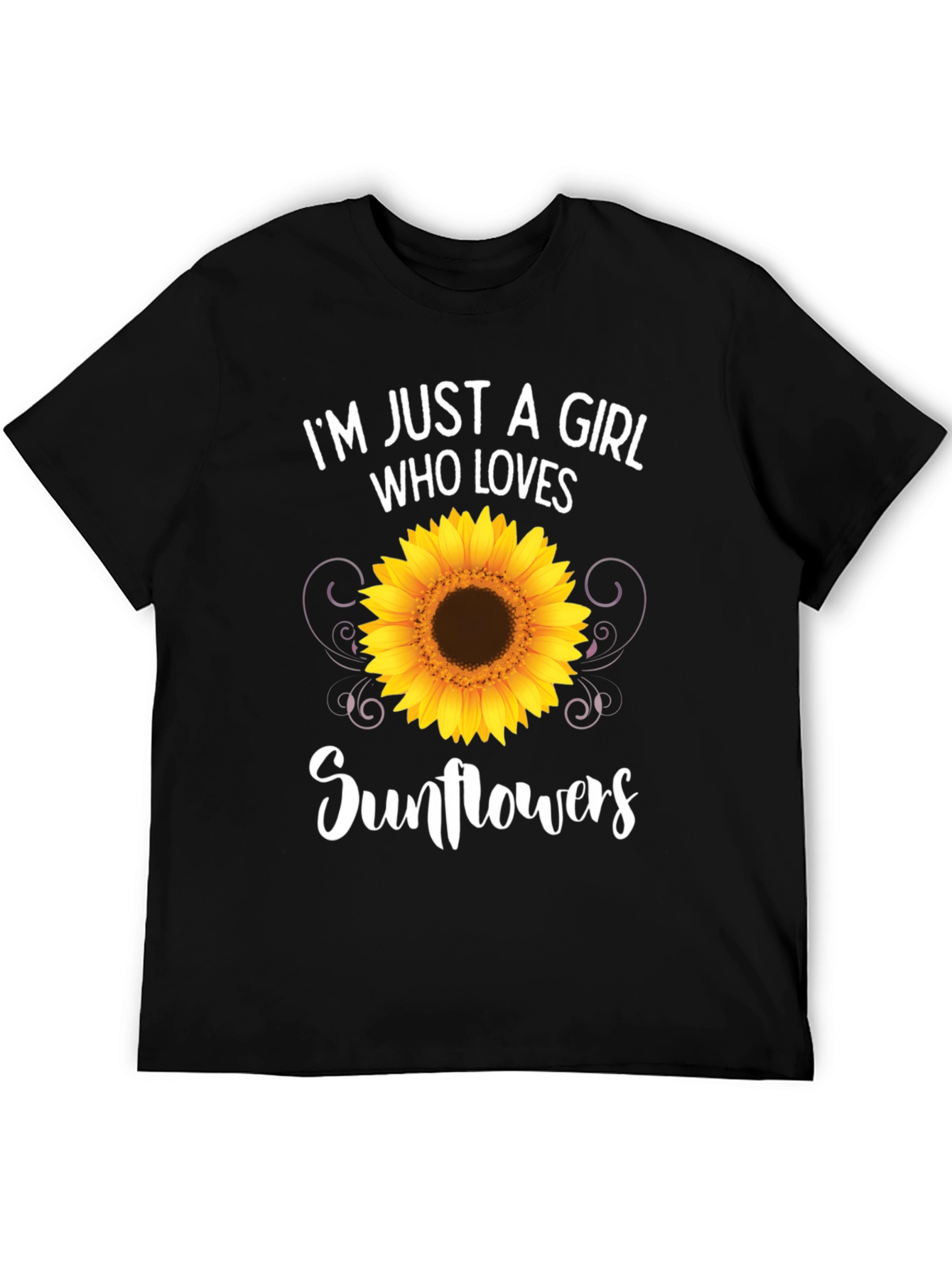 Sunflower Lover T-Shirt - Black Graphic Tee