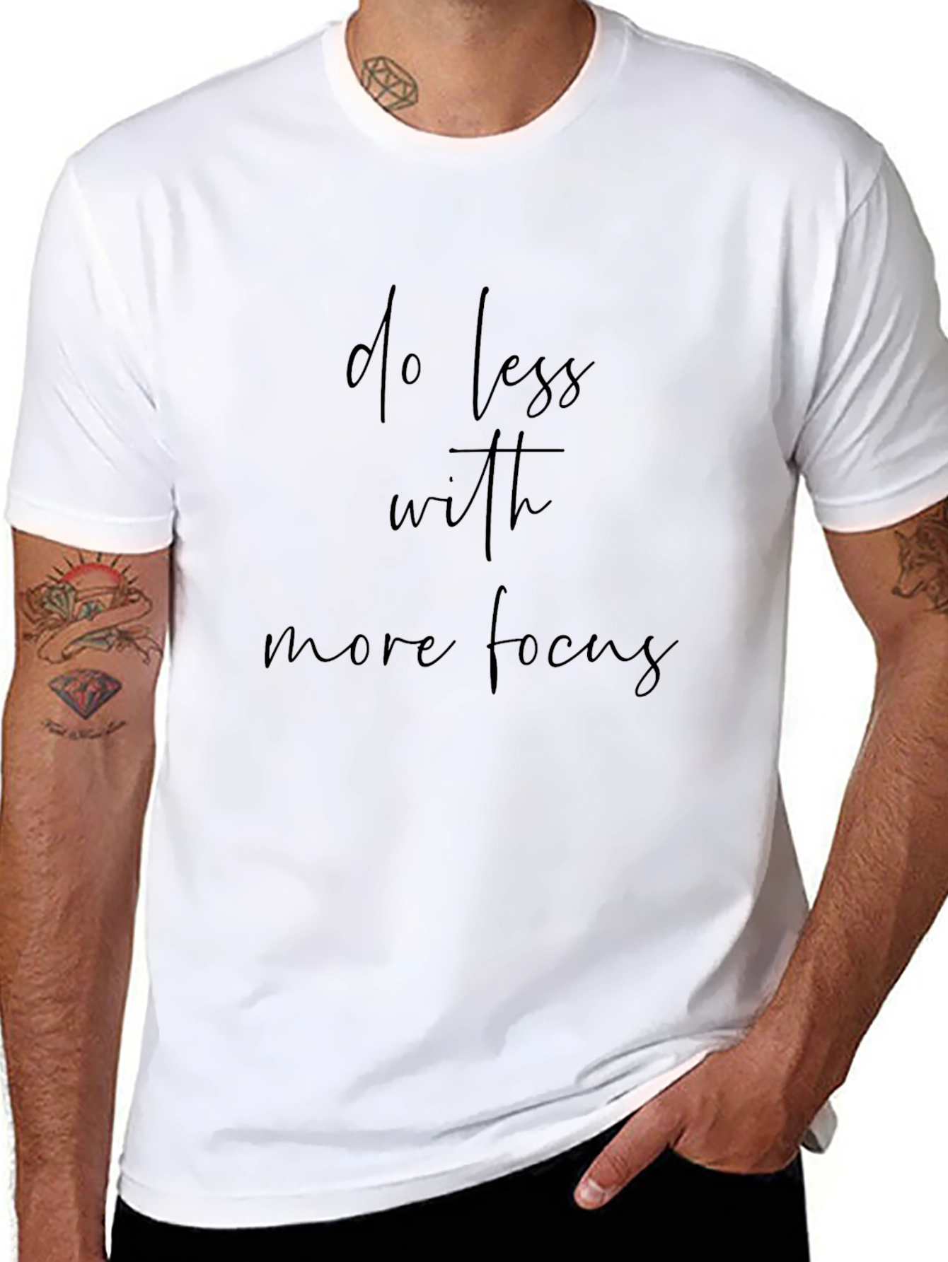 Do Less With More Focus Tee - Black