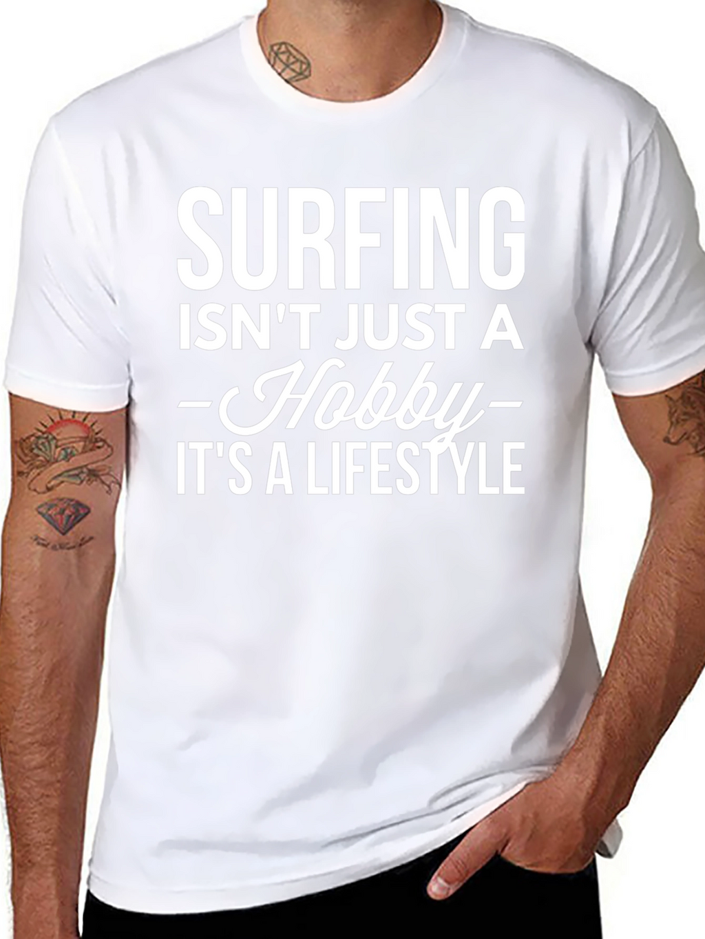 Surfing Lifestyle Tee | Black Graphic T-Shirt