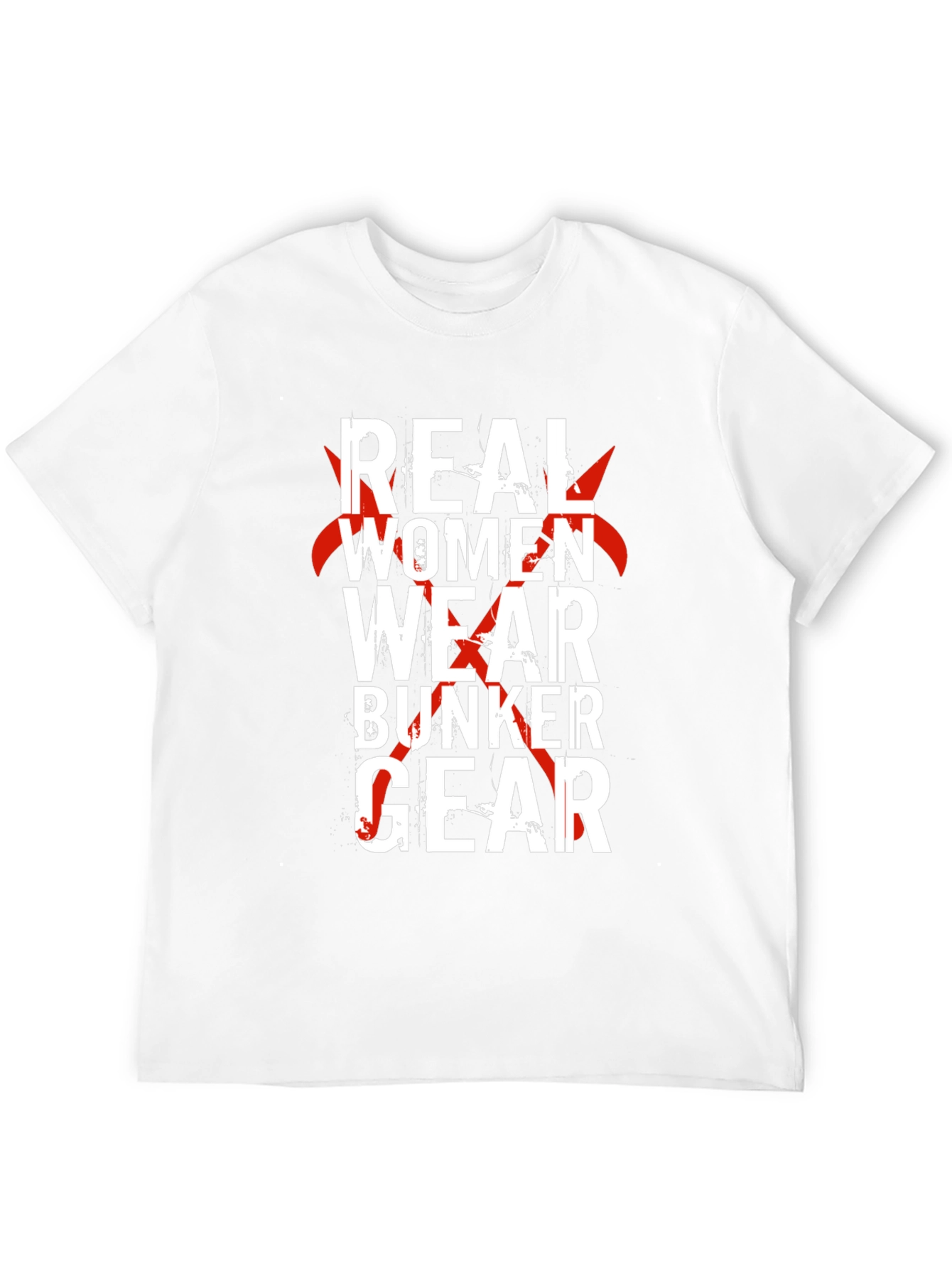 Real Women Wear Bunker Gear T-Shirt - Firefighter Pride