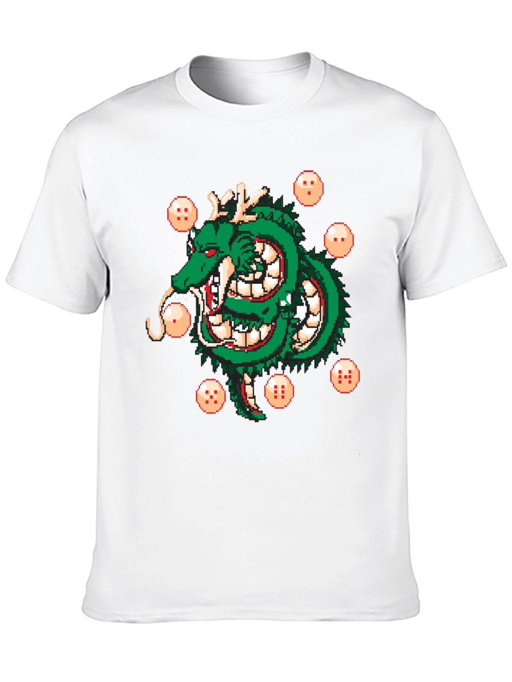 Shenron Dragon Ball Z Pixel Art Black T-Shirt